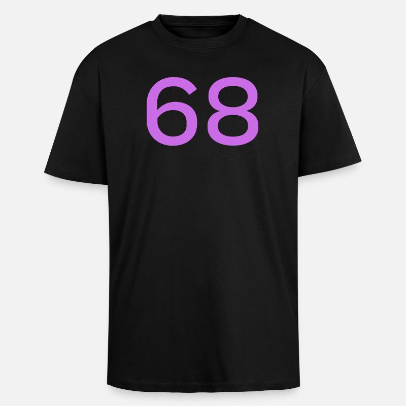 68 - T-shirt unisexe oversize épais - noir
