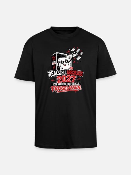 Offiziell Freigelassen 2027 - Oversized Heavyweight Unisex T-Shirt - Schwarz