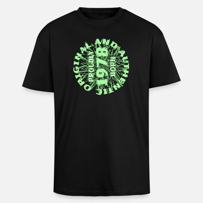 1978 - T-shirt unisexe oversize épais - noir