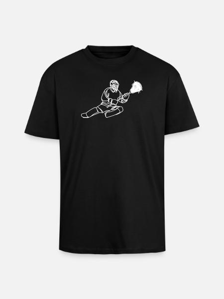 lacrosse goalkeeper - Unisex Oversized Heavyweight T-shirt - black