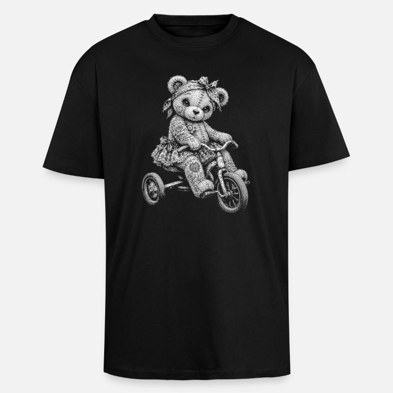 Teddy bear - Unisex Oversized Heavyweight T-shirt - black