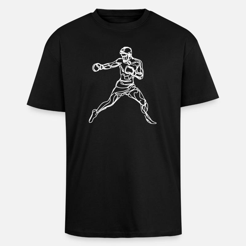 Boxer Graphics - Unisex Oversized Heavyweight T-shirt - black