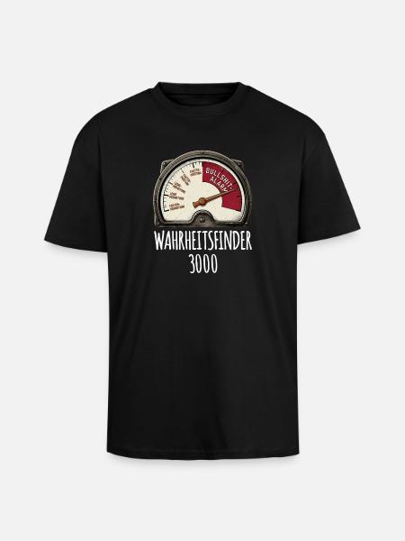 Wahrheit Finder Tacho - Oversized Heavyweight Unisex T-Shirt - Schwarz