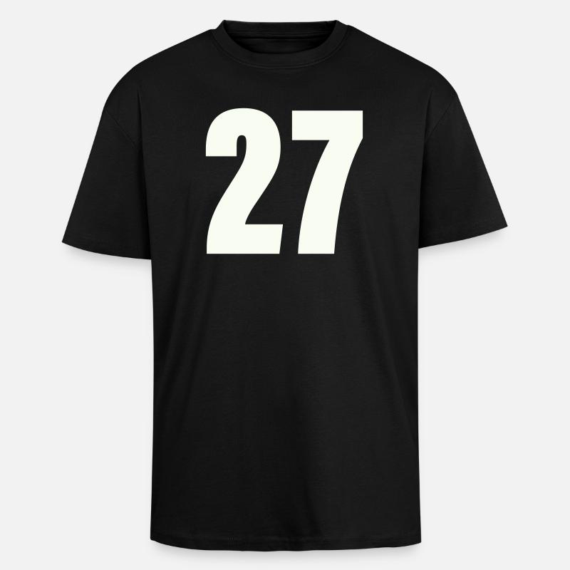 27 - T-shirt unisexe oversize épais - noir