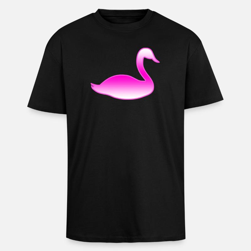 cygne - T-shirt unisexe oversize épais - noir