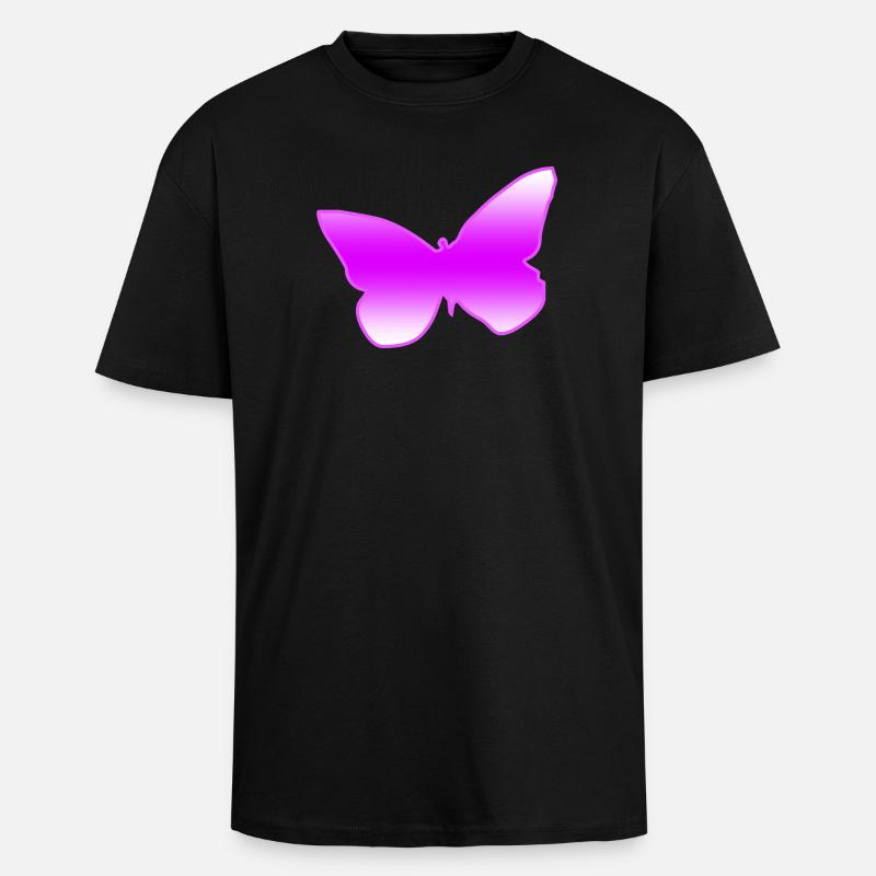 Papillon - T-shirt unisexe oversize épais - noir