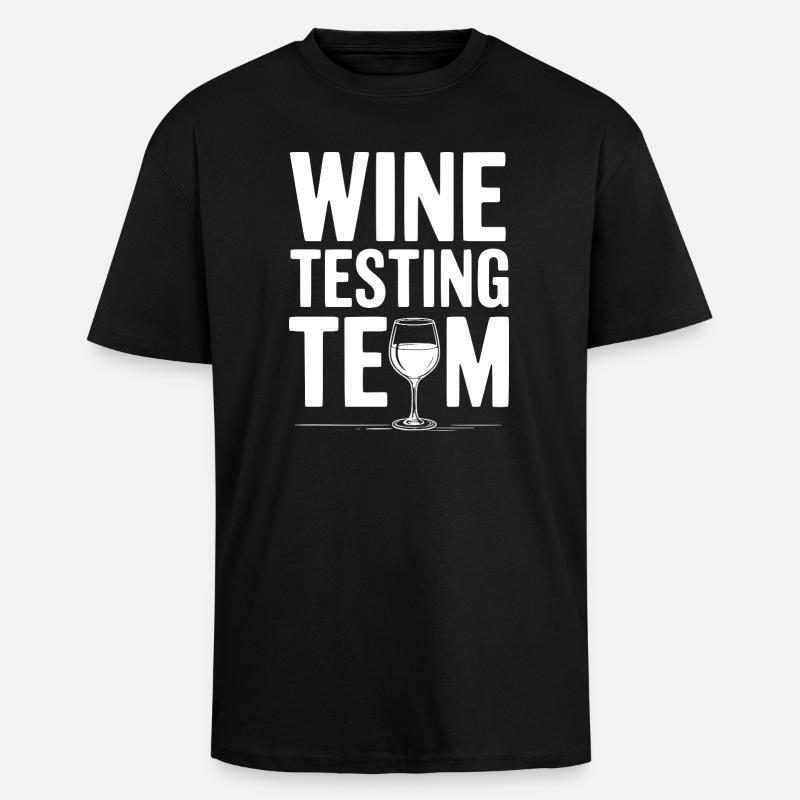 Weintestteam - Oversized Heavyweight Unisex T-Shirt - Schwarz