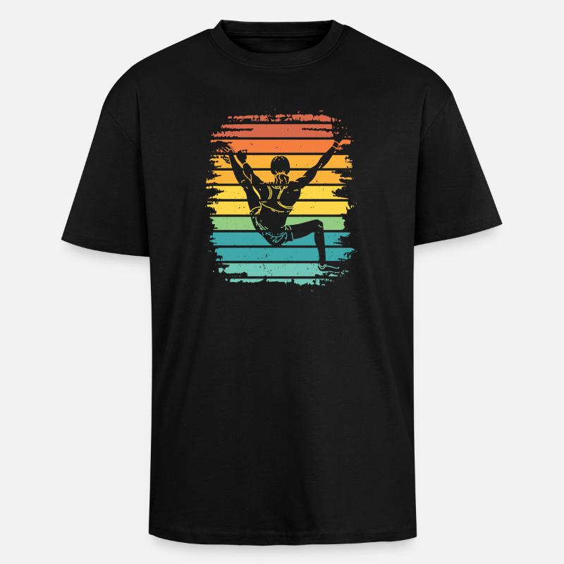 Bloc de bloc de Boulderer - T-shirt unisexe oversize épais - noir