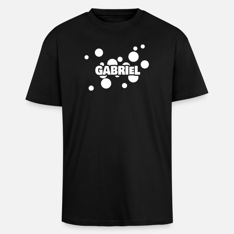 Kind Gabriel - Oversized Heavyweight Unisex T-Shirt - Schwarz