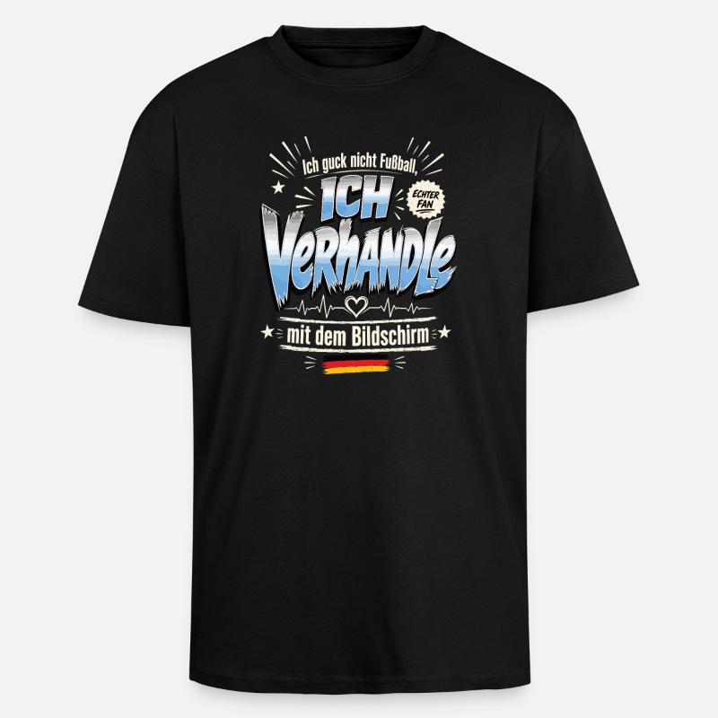 Emotionale Verhandlung mit Bildschirm - Oversized Heavyweight Unisex T-Shirt - Schwarz