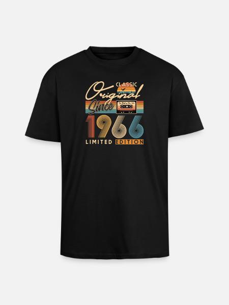 60th birthday, 60 years - Unisex Oversized Heavyweight T-shirt - black