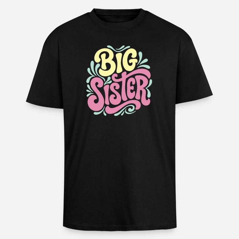 Große Schwester-Feier - Oversized Heavyweight Unisex T-Shirt - Schwarz
