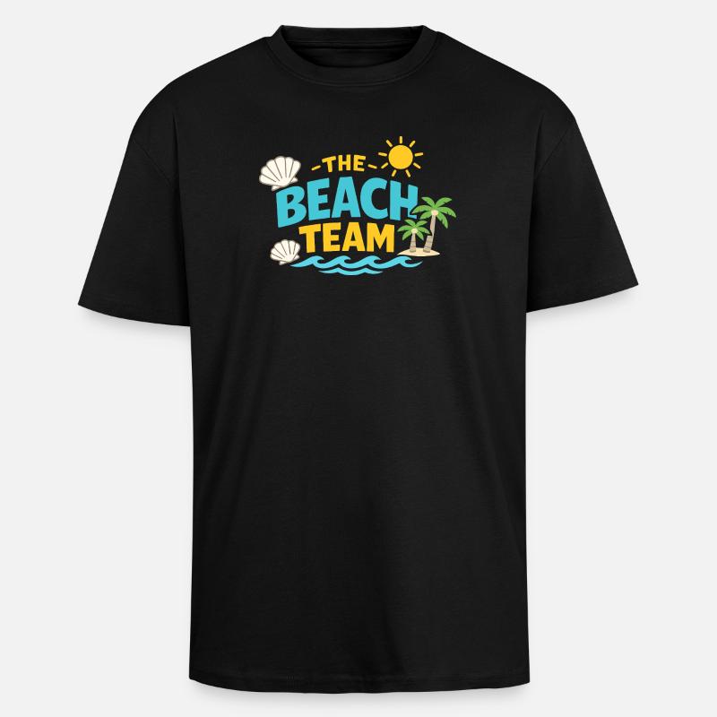 L’équipe de plage - T-shirt unisexe oversize épais - noir