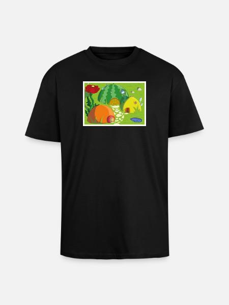 Obstdorf - Oversized Heavyweight Unisex T-Shirt - Schwarz