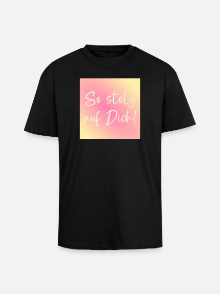 Stolz auf Dich Anerkennung - Oversized Heavyweight Unisex T-Shirt - Schwarz