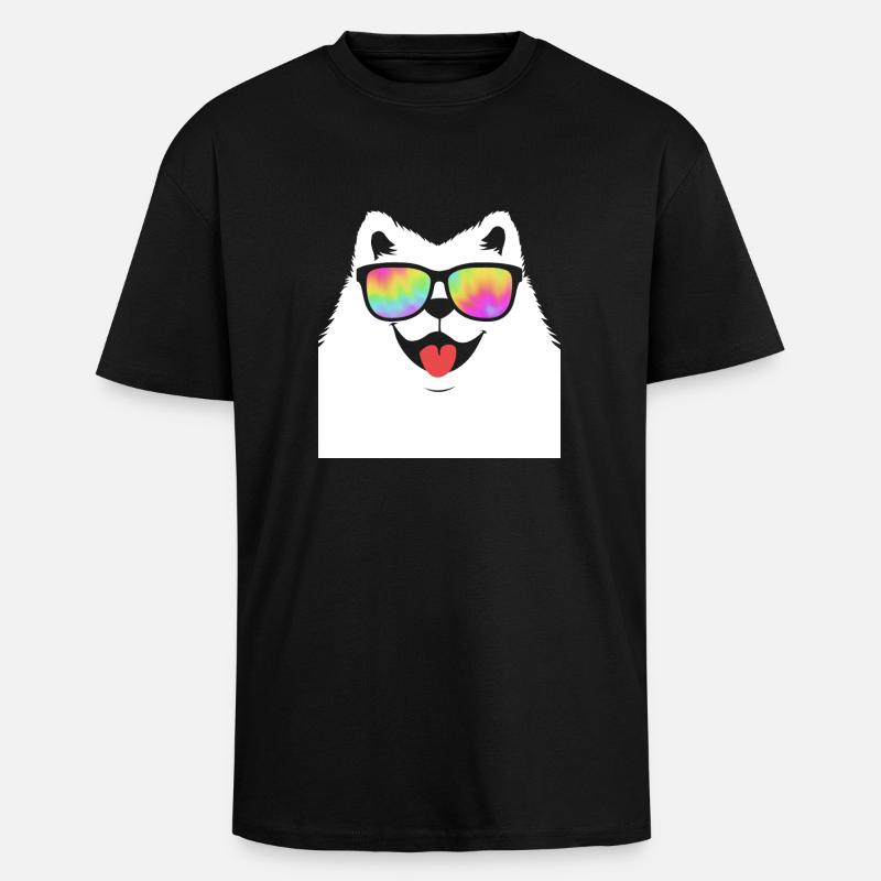 Samojede - Oversized Heavyweight Unisex T-Shirt - Schwarz