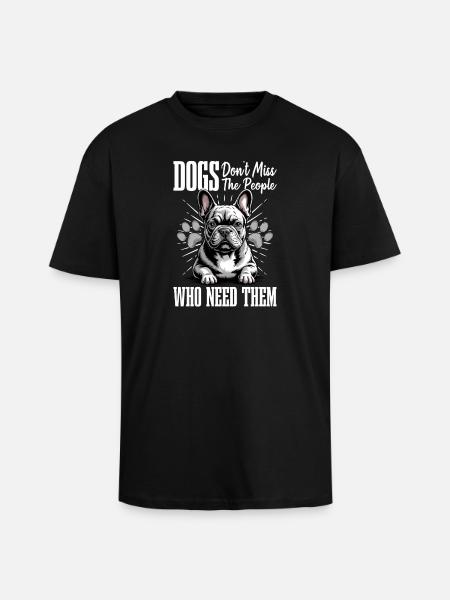 French Bulldog Frenchie Dog Breed - Unisex Oversized Heavyweight T-shirt - black