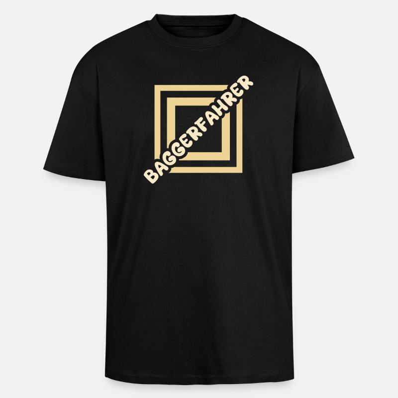 Baggerfahrer - Oversized Heavyweight Unisex T-Shirt - Schwarz