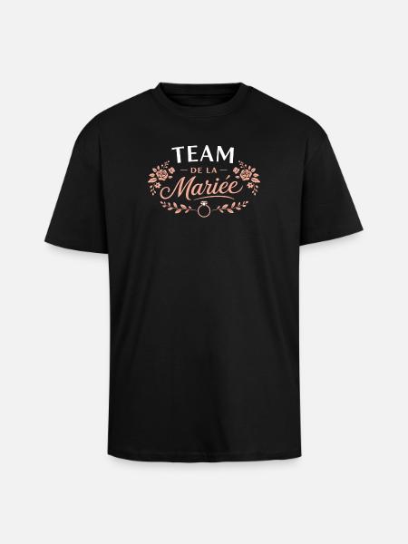 Team de la Mariée - T-shirt unisexe oversize épais - noir
