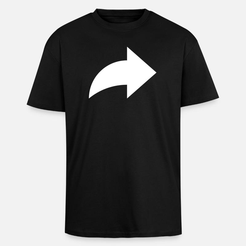 Pfeil, share - Oversized Heavyweight Unisex T-Shirt - Schwarz