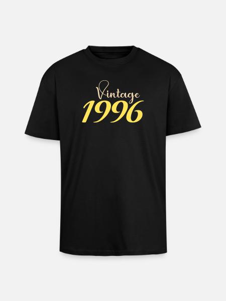 T-Shirt 30 Ans 1996 Design Minimal - T-shirt unisexe oversize épais - noir