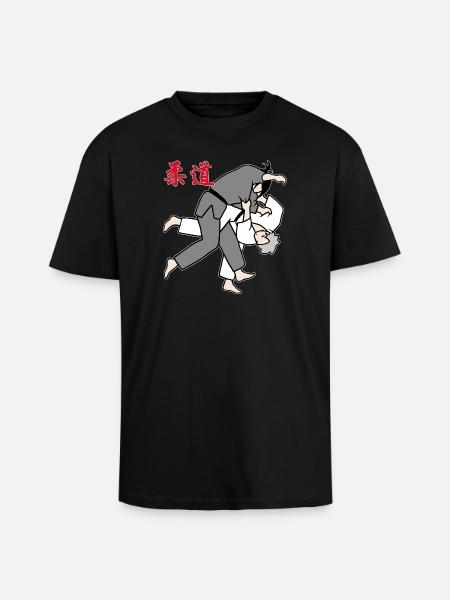 Judo - Uchi mata - Oversized Heavyweight Unisex T-Shirt - Schwarz