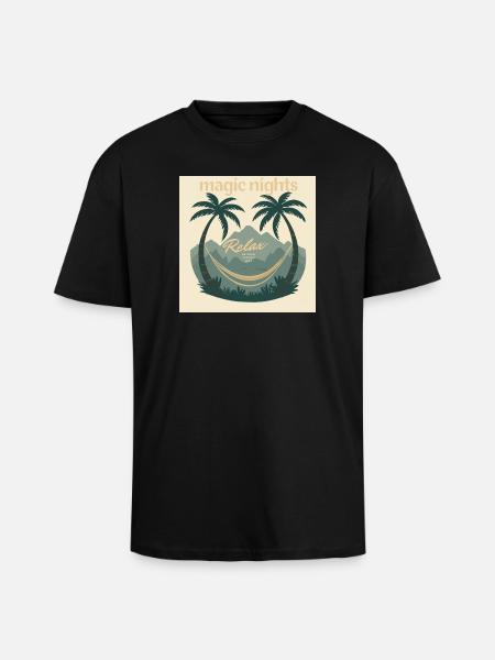 magic_nights_-_1 - Unisex Oversized Heavyweight T-shirt - black