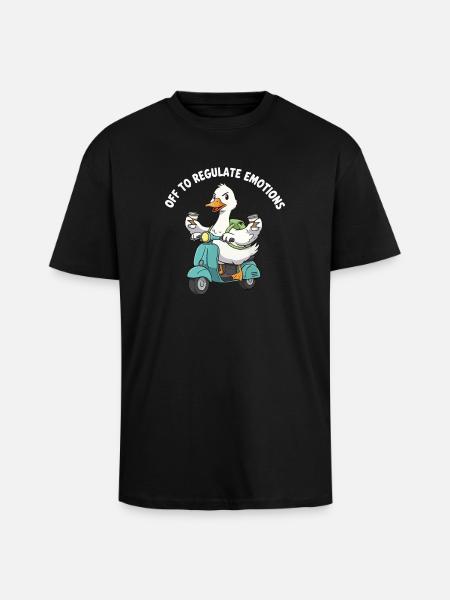 Quak Scooter Emotion Regulator - Unisex Oversized Heavyweight T-shirt - black