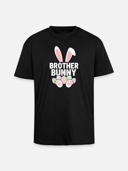 Brother Bunny Easter Eggs Collection - Unisex Oversized Heavyweight T-shirt - black