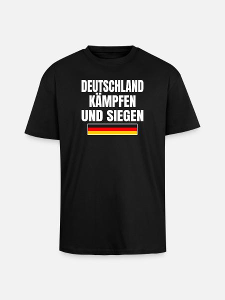Deutschland Fan - Oversized Heavyweight Unisex T-Shirt - Schwarz