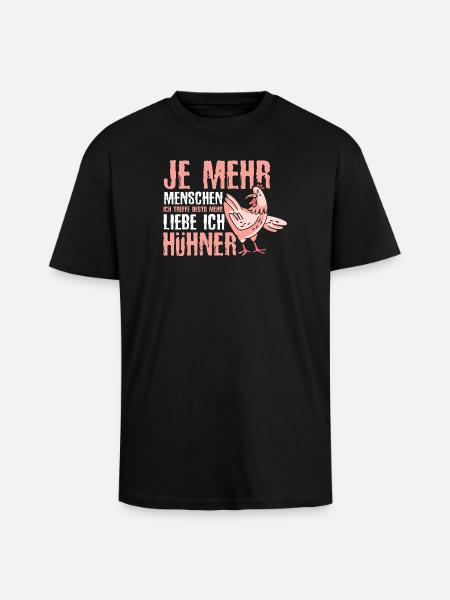 Hühnerflüsterer Huhn Hühnerhalter Hühner - Oversized Heavyweight Unisex T-Shirt - Schwarz