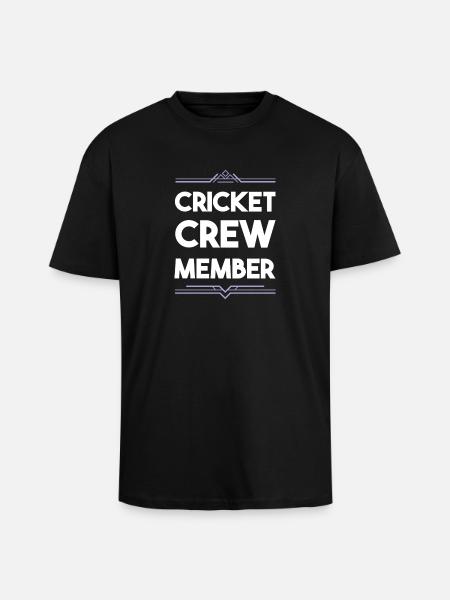 Cricket Crew - Oversized Heavyweight Unisex T-Shirt - Schwarz