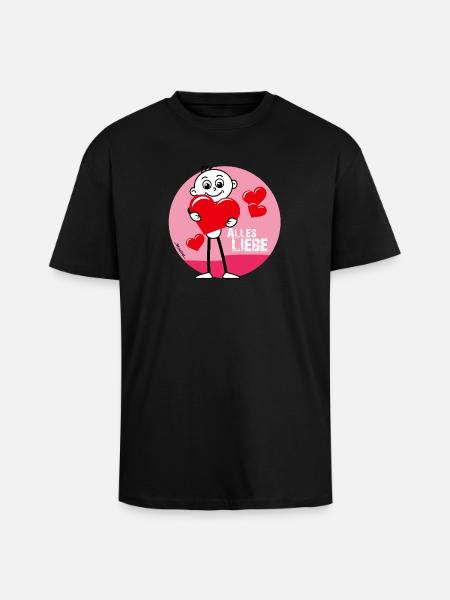 Alles Liebe! Verschenke echte Herzlichkeit.❤️ - Oversized Heavyweight Unisex T-Shirt - Schwarz