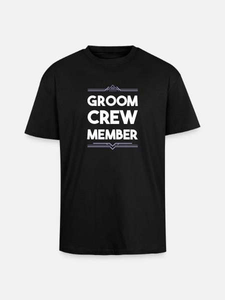Groom Crew - Unisex Oversized Heavyweight T-shirt - black