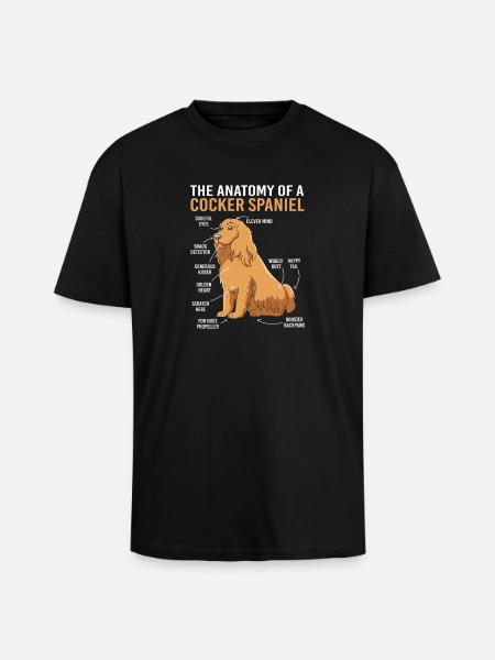 Cocker Spaniel - Oversized Heavyweight Unisex T-Shirt - Schwarz