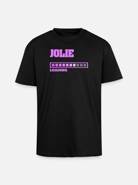 Jolie als Geburt - Oversized Heavyweight Unisex T-Shirt - Schwarz