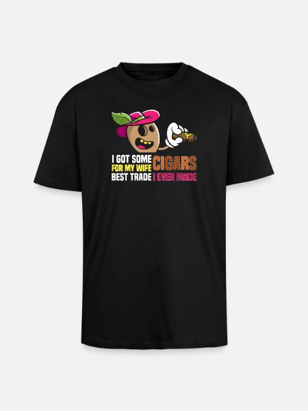 Fumeur de cigare Cigare - T-shirt unisexe oversize épais - noir
