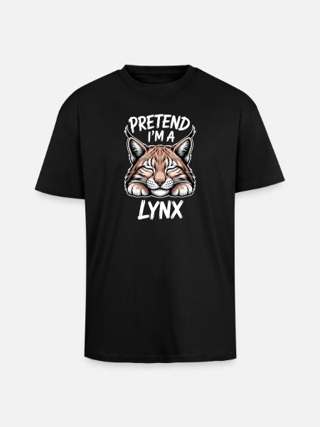 Luchs Sprüche Luchse Lustiges Luchs Geschenk - Oversized Heavyweight Unisex T-Shirt - Schwarz