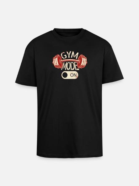 Gym Mode On Workout-Design - Oversized Heavyweight Unisex T-Shirt - Schwarz