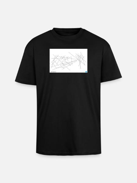 Jagged line abstraction - Unisex Oversized Heavyweight T-shirt - black