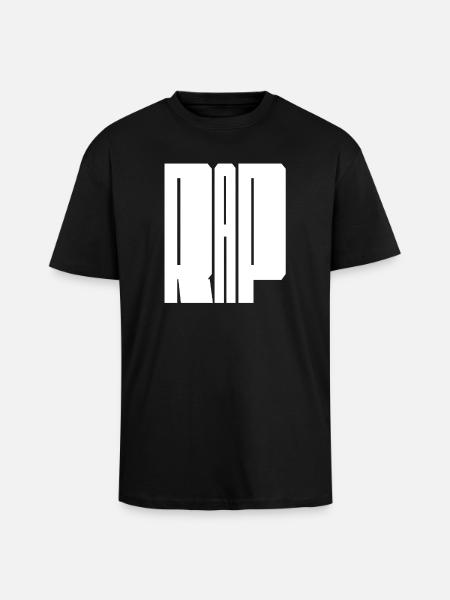 Rap-Bold-Logo-Design - Oversized Heavyweight Unisex T-Shirt - Schwarz