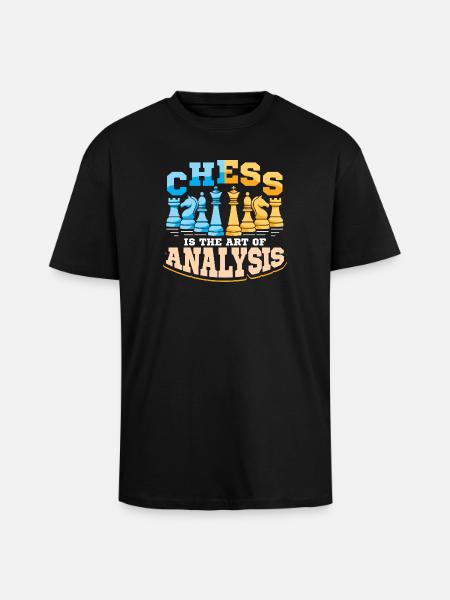 Échiquier des joueurs d’échecs - T-shirt unisexe oversize épais - noir