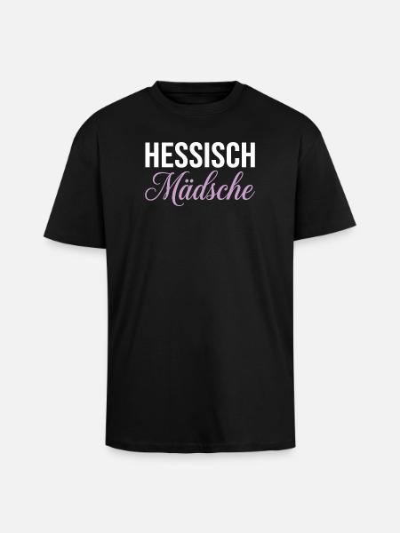 Hessisch Mädische Stil - Oversized Heavyweight Unisex T-Shirt - Schwarz