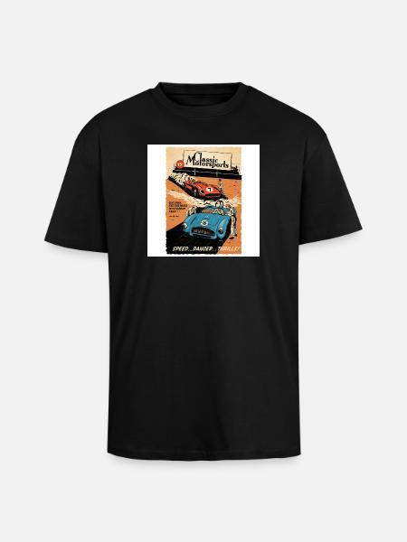 Motorsport - Unisex Oversized Heavyweight T-shirt - black