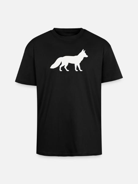 Wolf - Oversized Heavyweight Unisex T-Shirt - Schwarz