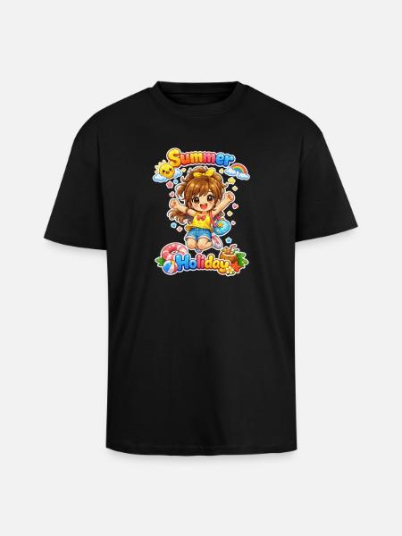 Fille d’été - T-shirt unisexe oversize épais - noir