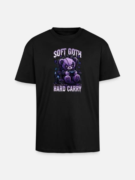 Pastel Goth Soft Goth Gaming Gamer - Unisex Oversized Heavyweight T-shirt - black