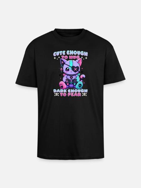 Pastel Goth Soft Goth Gaming Gamer - Unisex Oversized Heavyweight T-shirt - black