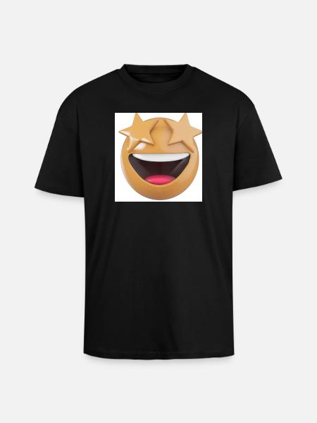 Sternenblick Lächeln - Oversized Heavyweight Unisex T-Shirt - Schwarz