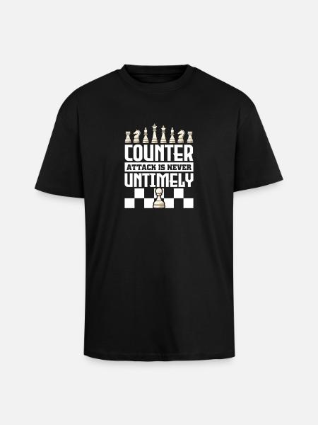 Chess Chess Player Chessboard - Unisex Oversized Heavyweight T-shirt - black